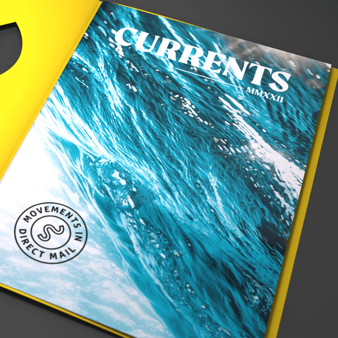 Currents direct mail detail shot