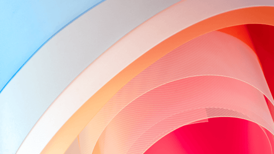 A zoomed-in image of differently colored sheets of paper