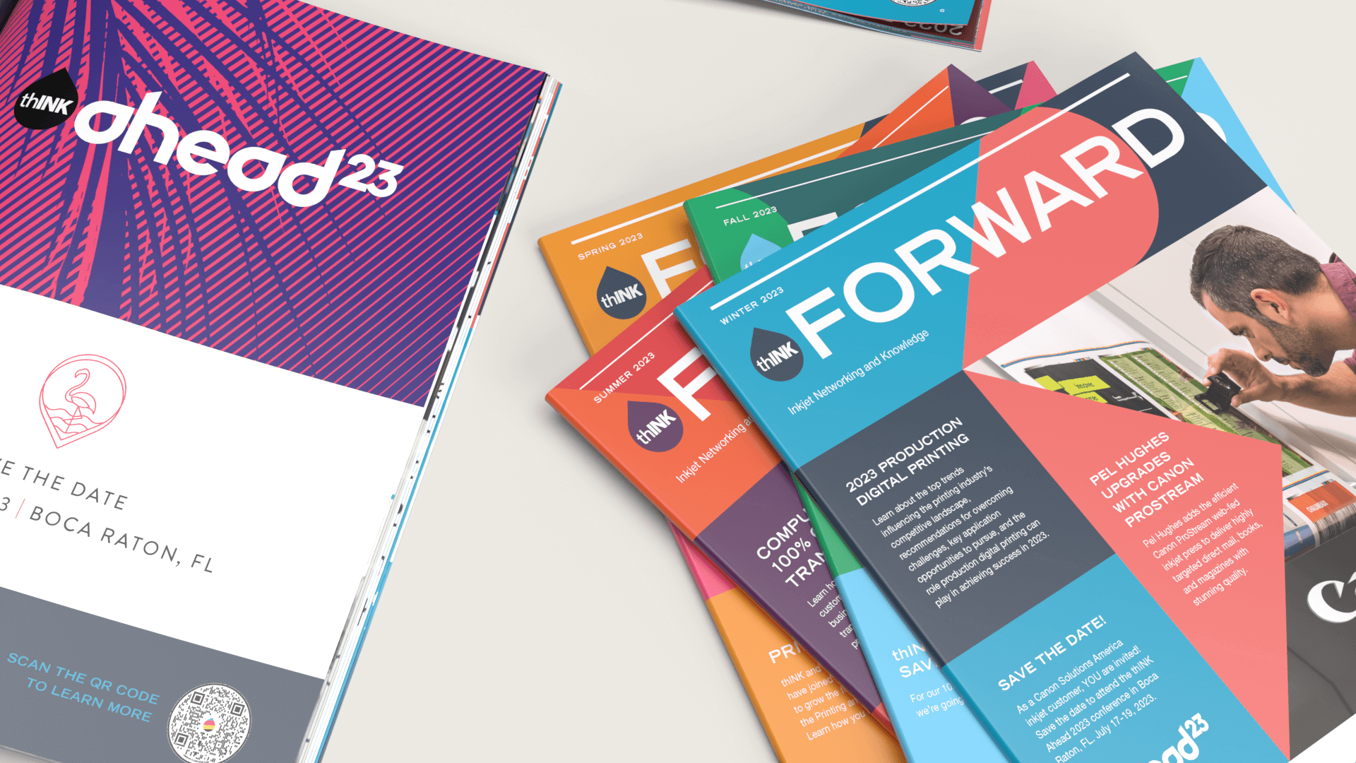 stacked and open thINK forward magazine