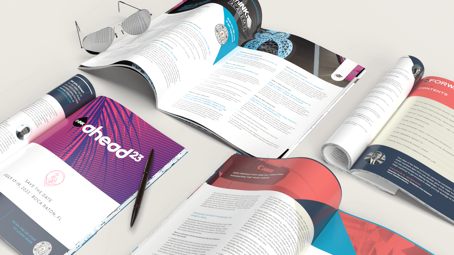 multiple Open thINK forward magazines