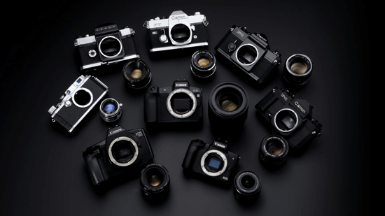 image of various Canon cameras