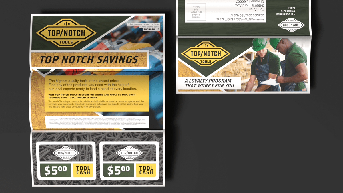 Top-Notch Tools Direct Mail Campaign Pieces